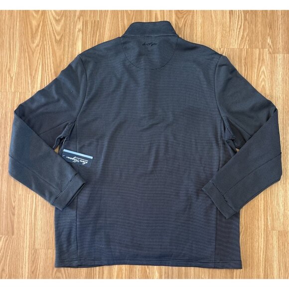 Ben Hogan Quarter Zip Pullover Mens XL Black Grey Performance Stretch Lg Sleeve - Picture 5 of 8